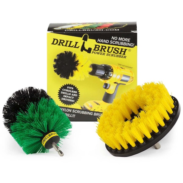 Drillbrush Shower Cleaner Drill Brush Set - Drill Cleaning Brush Attachment Set S-Y5H-GOQC-DB - main